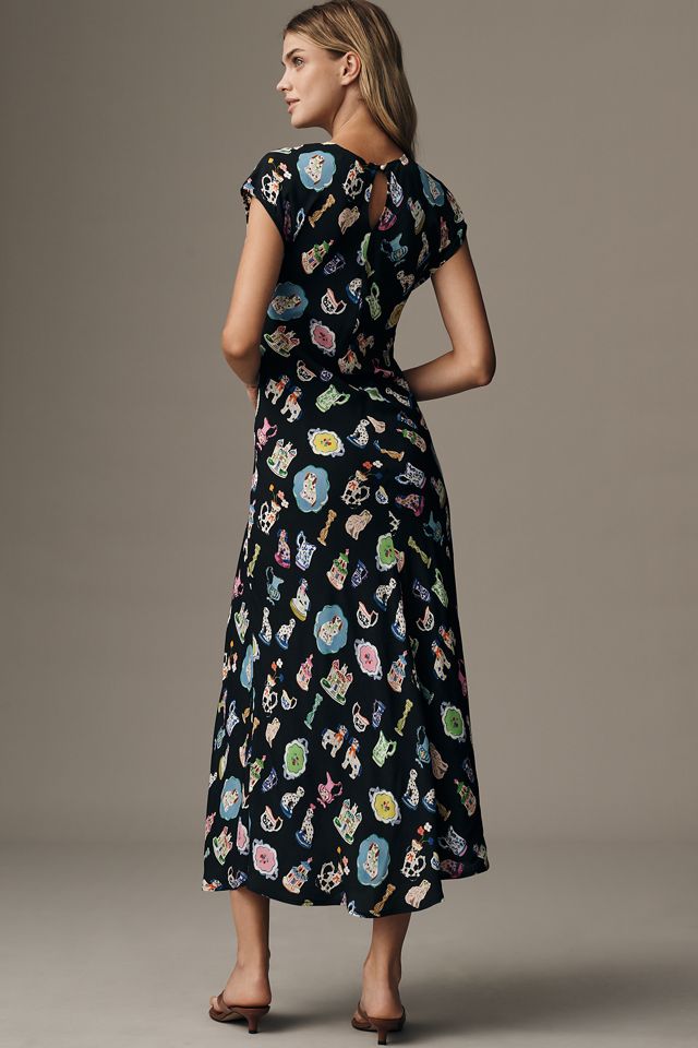 Corey Lynn Calter Short-Sleeve Printed Maxi Dress