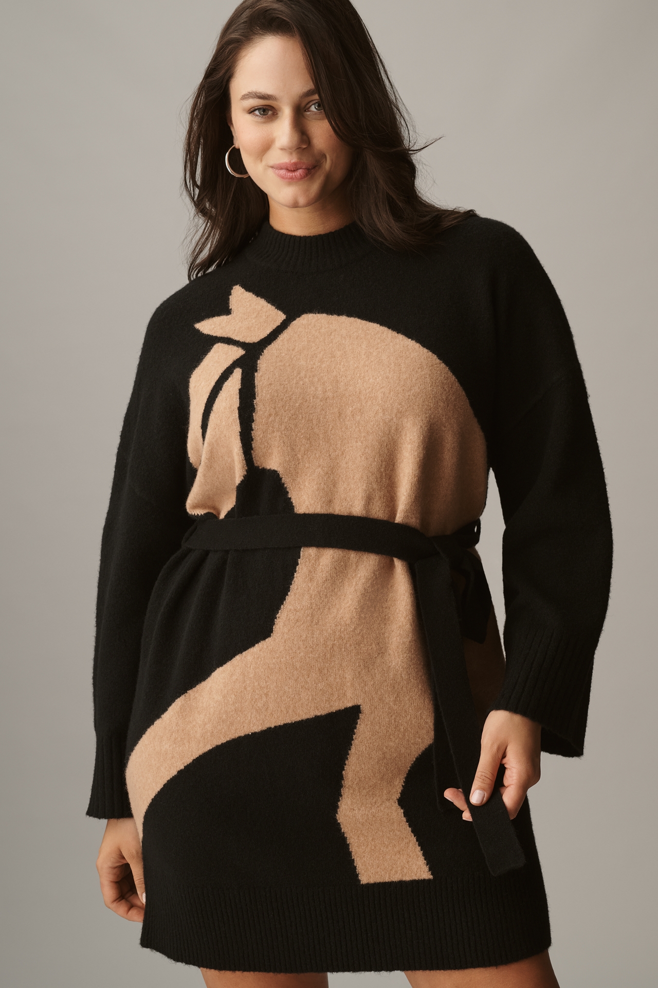 Corey Lynn Calter Heidi Belted Sweater Mini Dress