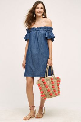 Denim Off-The-Shoulder Dress