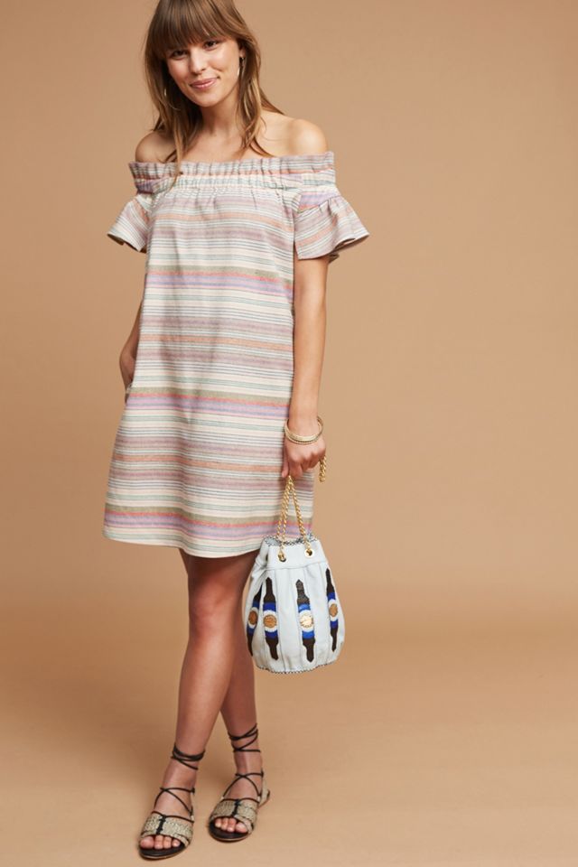 Audrie Textured Off-The-Shoulder Dress #1