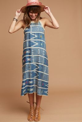 anthropologie ikat dress