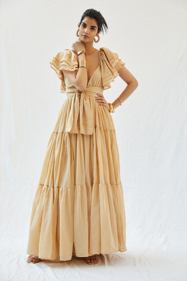 knee length dresses for ladies Women's Yellow Yellow Erica Maxi Dress