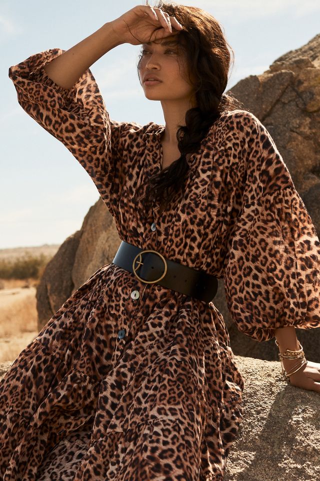 Anthropologie leopard dress hotsell