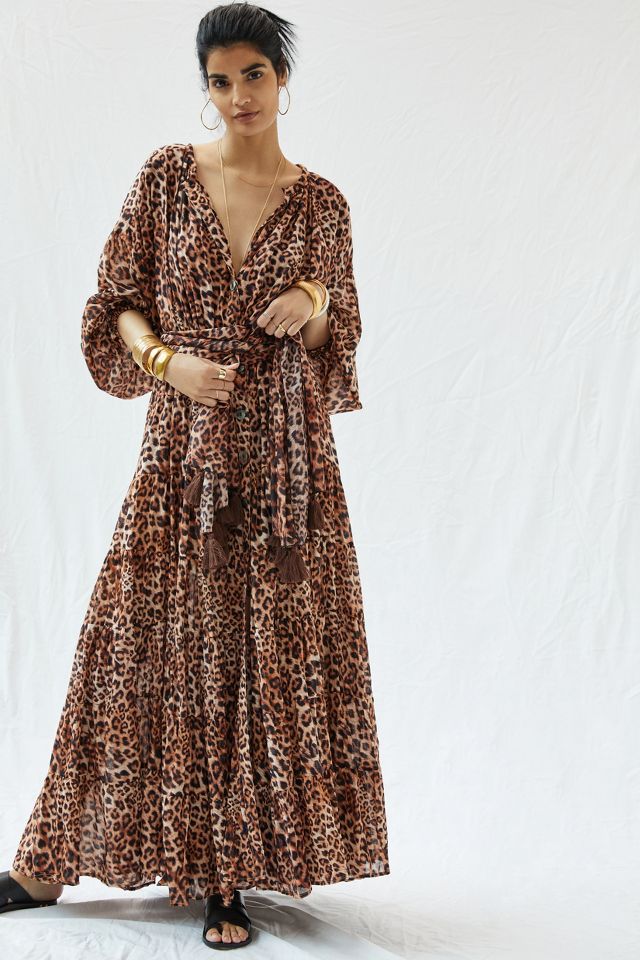 Anthropologie animal print clearance dress