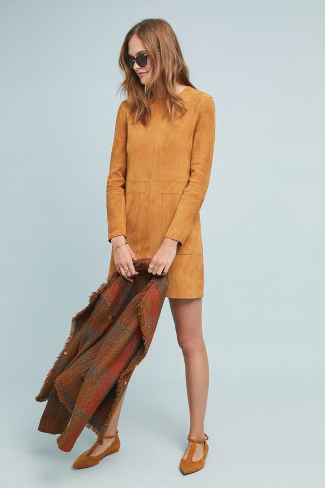 Robe Tunique Ravi Khasla – Suédine Marron – Taille M – NEUVE Avec étiquettes