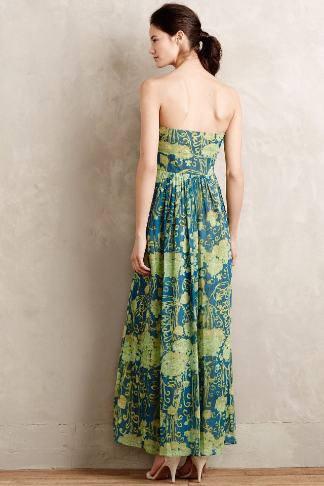 Anthropologie watercolor maxi clearance dress