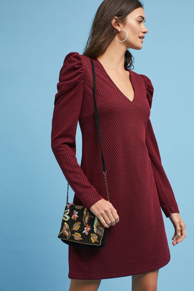 Ruched-Sleeve Knit Dress | Anthropologie