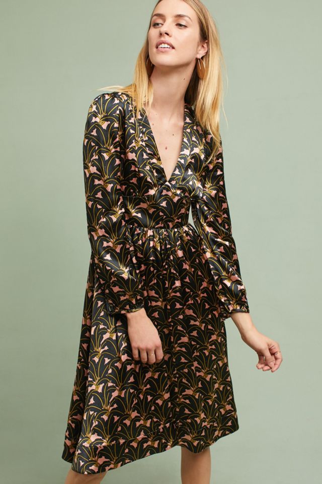 Greta V-Neck Jacquard Dress #1