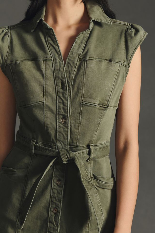 Paige Cap-Sleeve Utility Dress #2