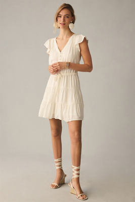 Paige Rosalee Tiered Dress In White
