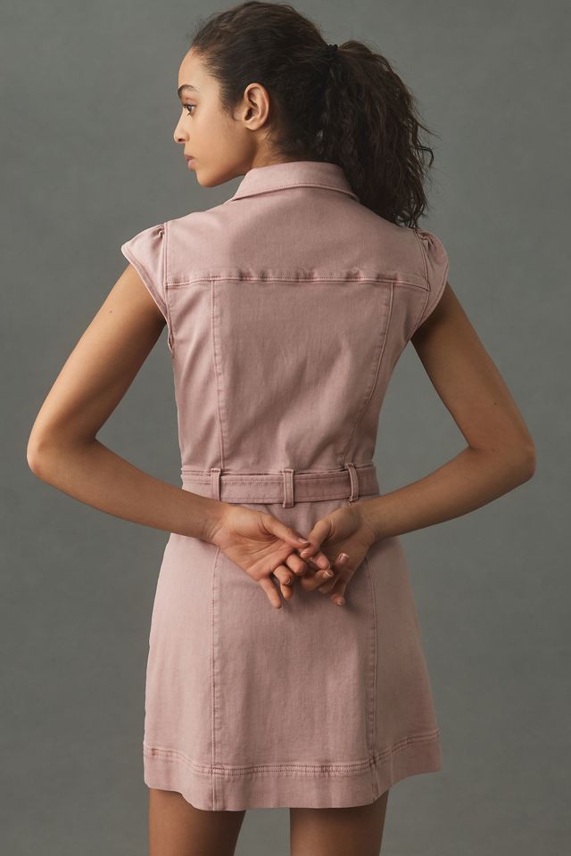 PAIGE Jaxsyn Cap-Sleeve Collared Utility Dress #2