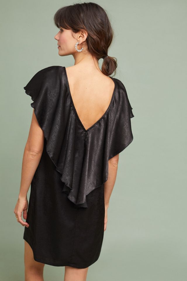 Flounced Satin Tunic Dress #2