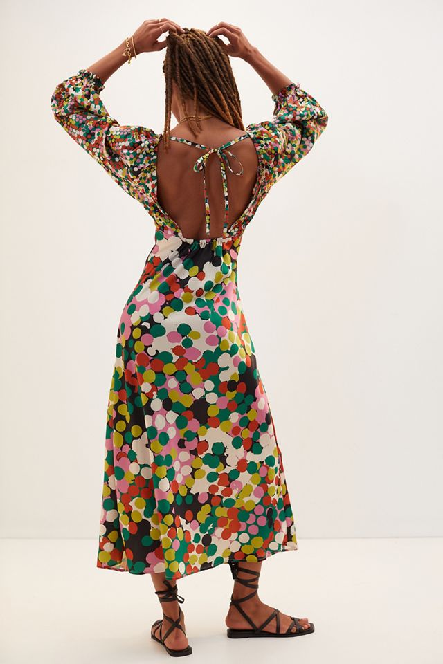 Floral Puff-Sleeved Maxi Dress #2