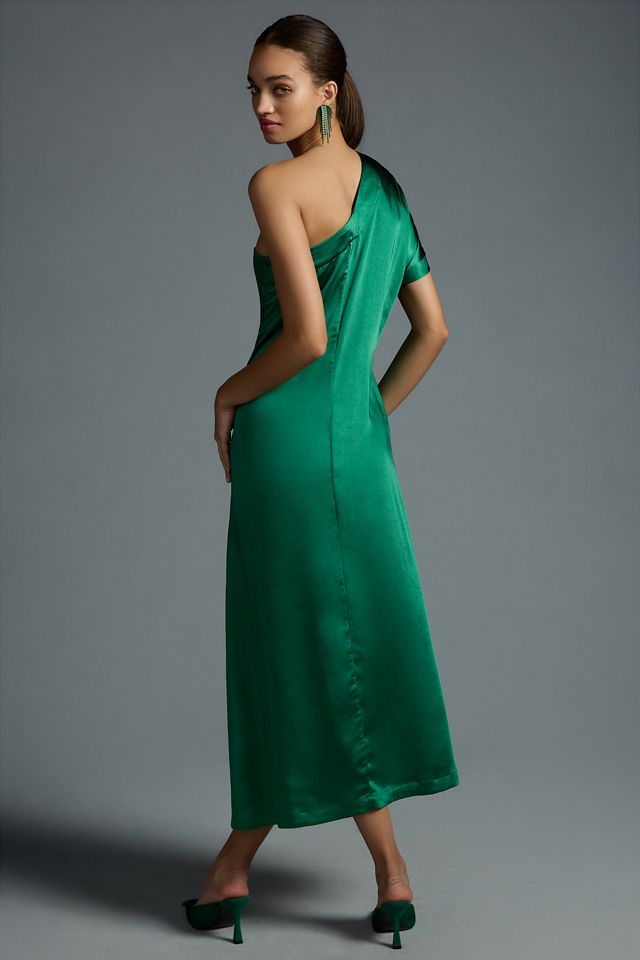 porridge one-shoulder dress Porridge One-Shoulder Floral Sequin Maxi Dress