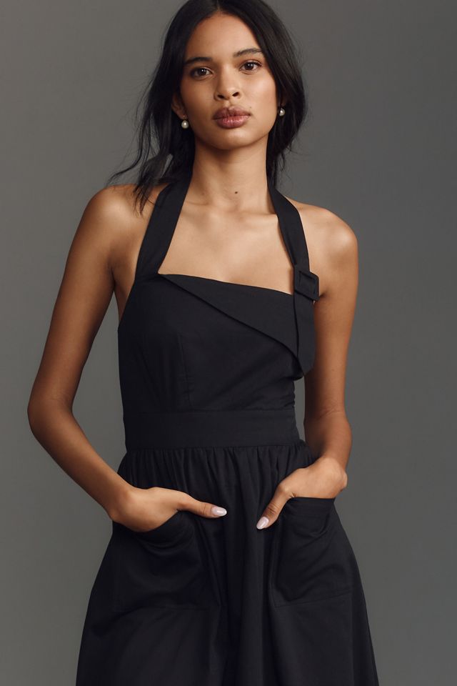 Porridge Halter Utility Midi Dress #2