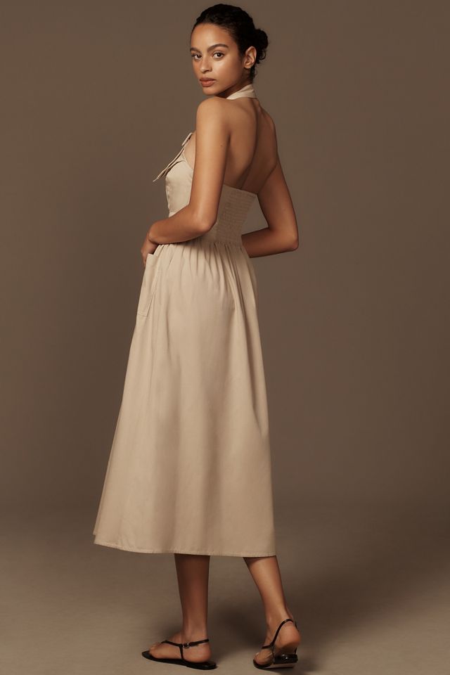 Porridge Neckholder Utility Midi Kleid #1