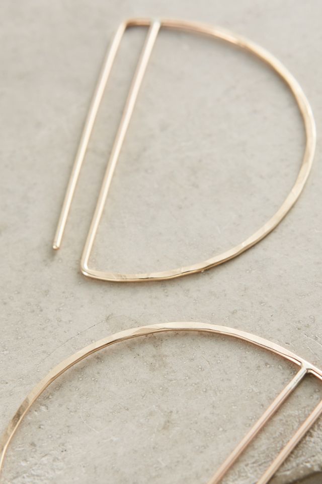 Gold Deco Hoop Earrings #1