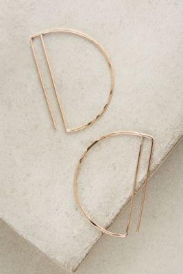 Gold Deco Hoop Earrings