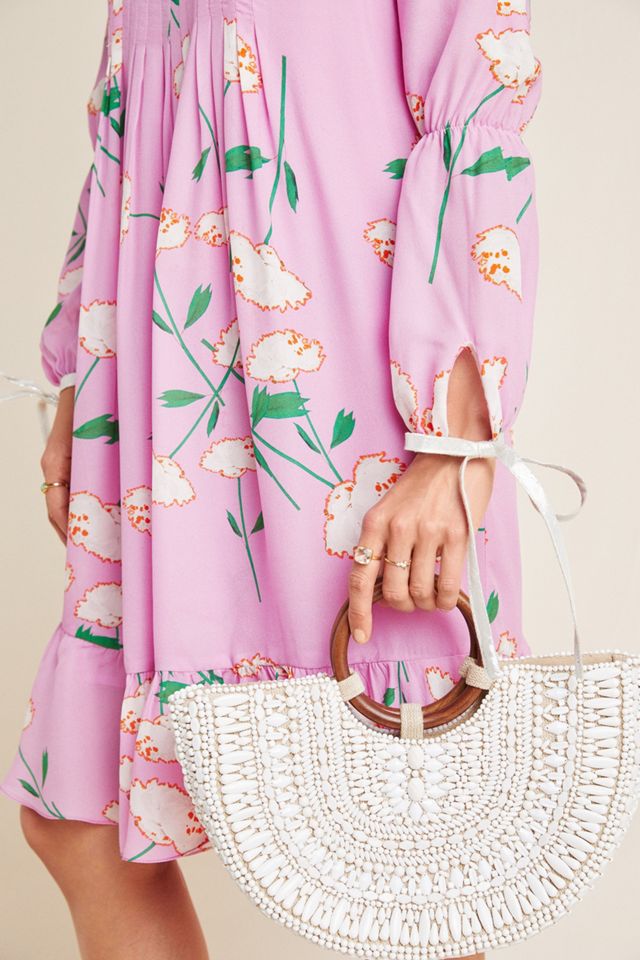 Cynthia Rowley Tie-Sleeved Floral Maxi Dress