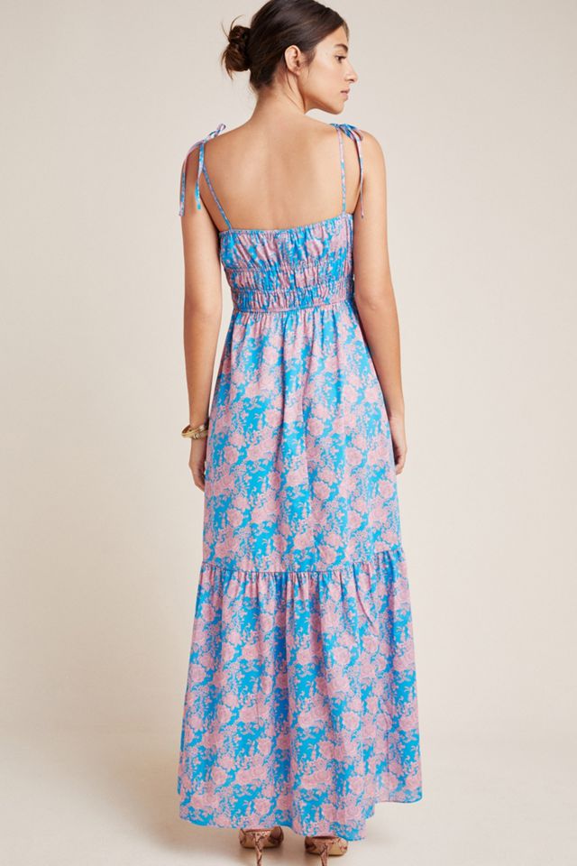 Cynthia Rowley Azores Smocked Maxi Dress #1