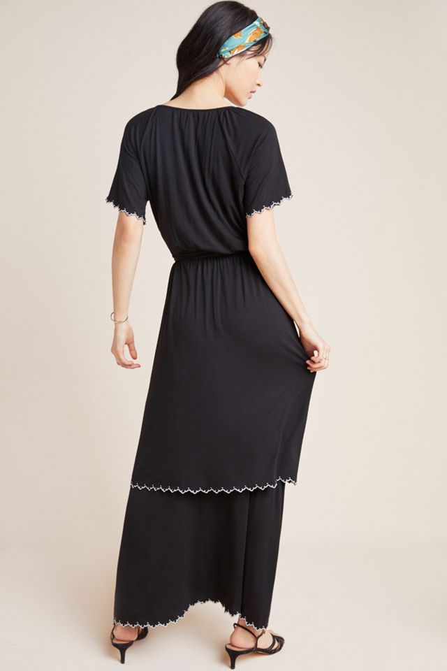 maren embroidered maxi dress NEW Anthropologie Maren Embroidered Maxi Dress ~ Size 4