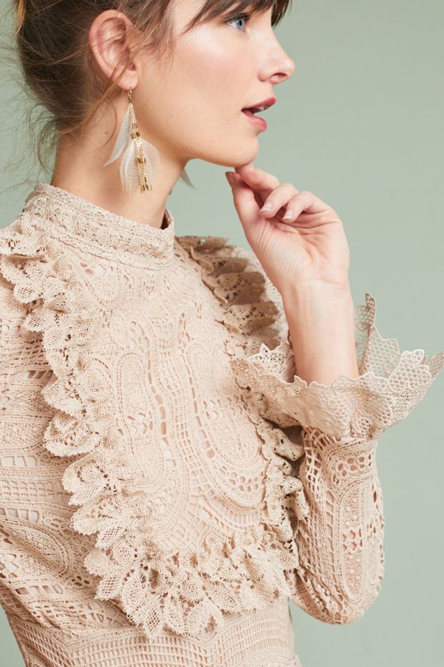 Anna Sui Scalloped Lace Dress | Anthropologie