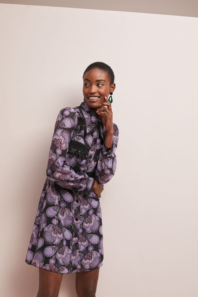 Anna Sui Metallic Shirtdress | Anthropologie