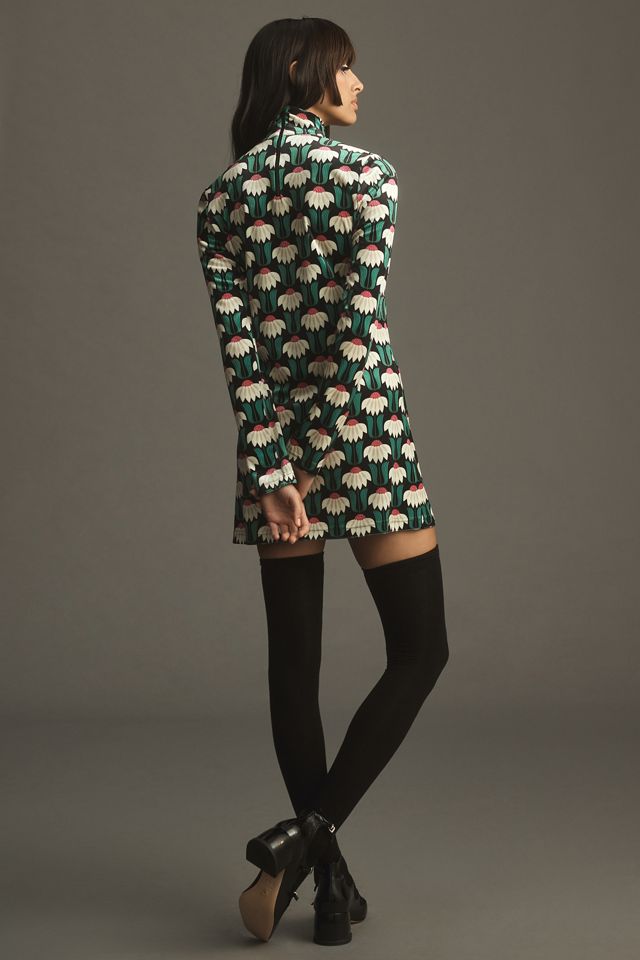 anna  Anna Sui Long-Sleeve Mock-Neck Velvet Dress | Anthropologie