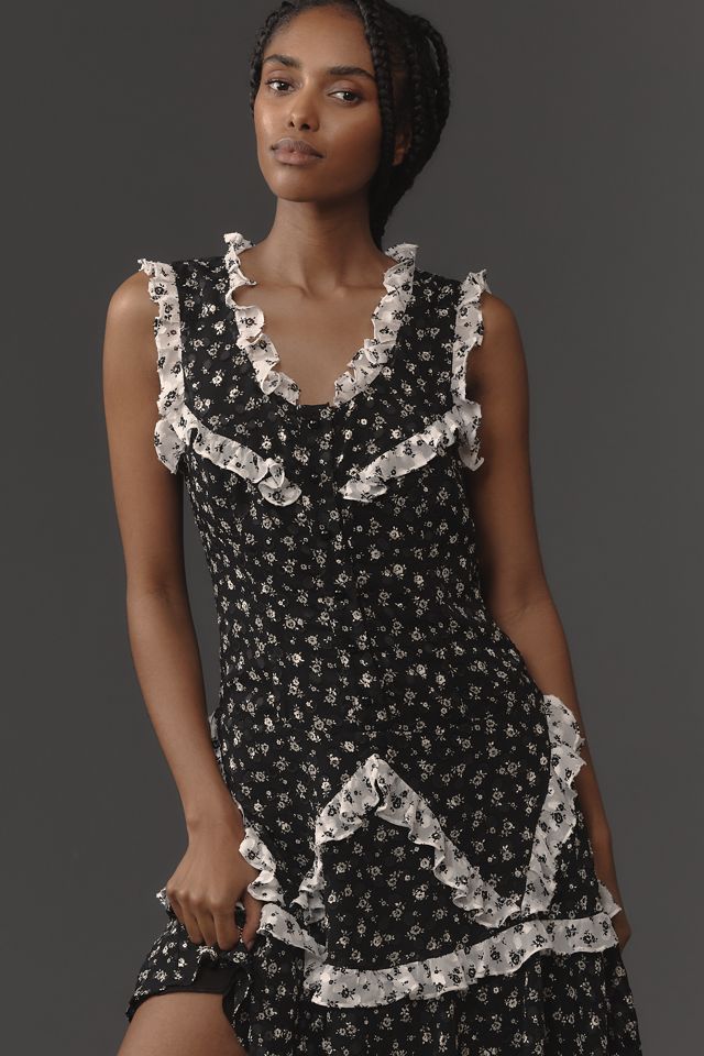 日本全国送料無料商品人気ランキング Anna Sui Anthropologie | Dress Mini Ruffled Sleeveless ワンピース