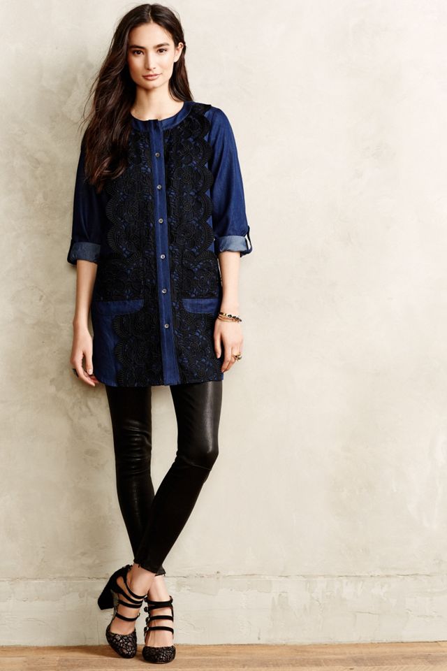 Laced Chambray Tunic #2