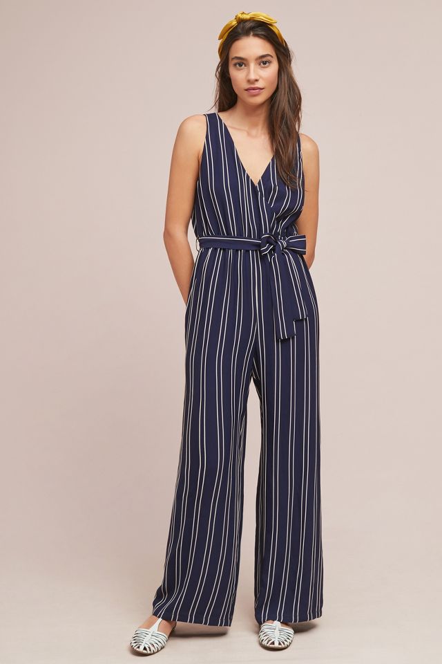 Anthropologie sales striped jumpsuit