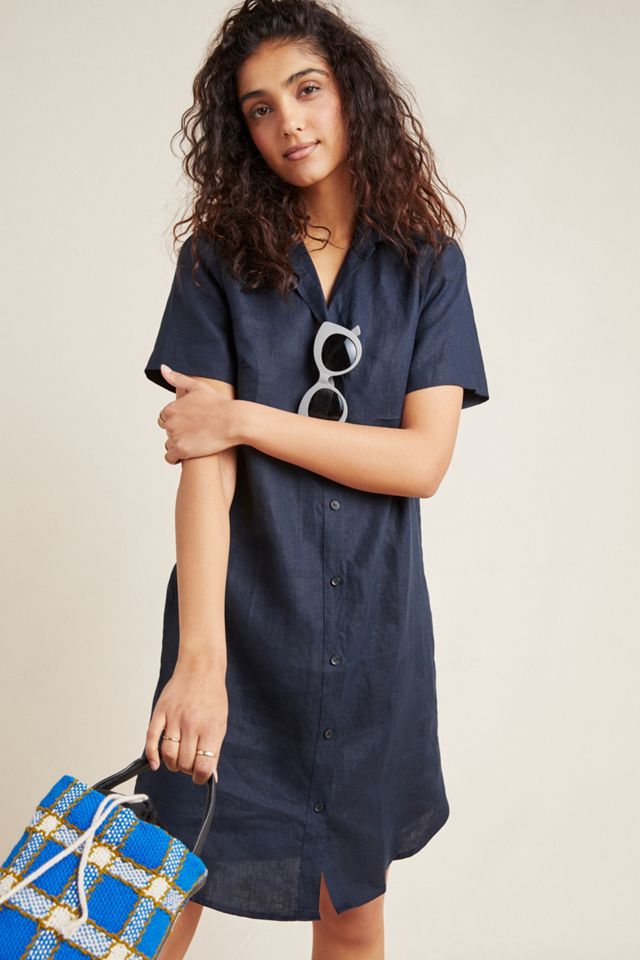 Petite Linen Shirtdress | Anthropologie