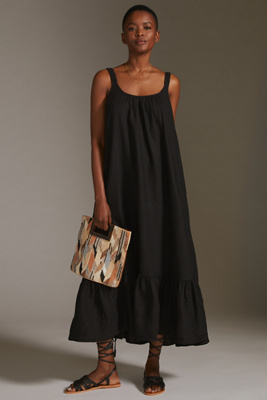 linen greek dress Cretan with Silk Embroidery Linen Dress – Buggy NYC