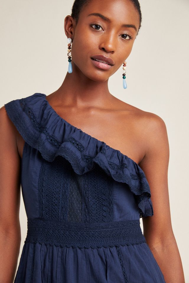 Coco One-Shoulder Lace Midi Dress #2