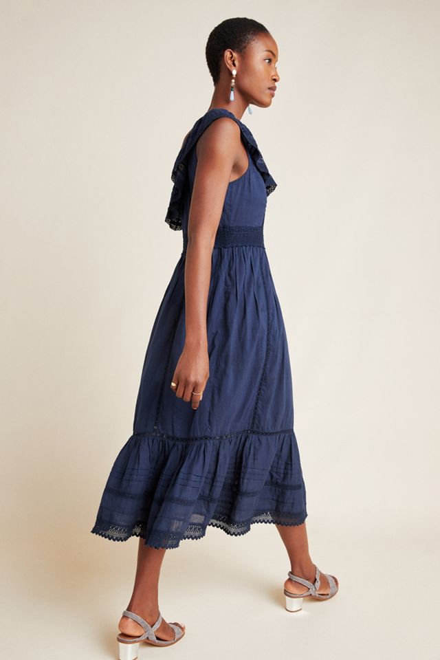 Coco One-Shoulder Lace Midi Dress #3