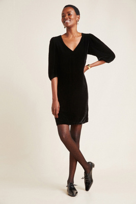 Carissa Velvet Mini Dress | Anthropologie