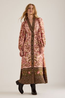 Barbour x Farm Rio Robe longue à manches longues Alice