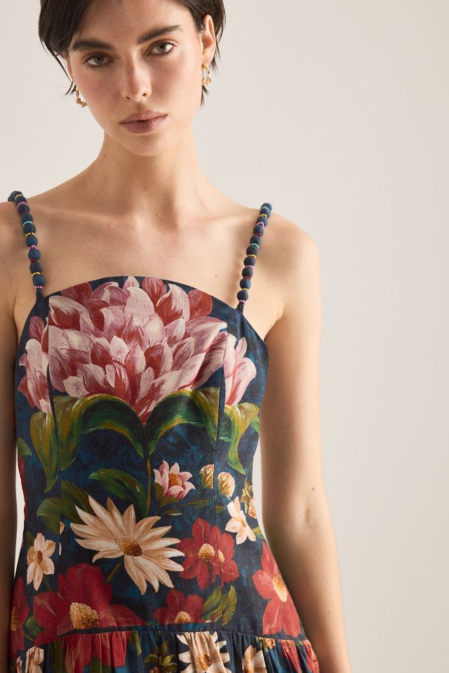Barbour x Farm Rio Wild Flower Drop-Waist Midi Dress #3
