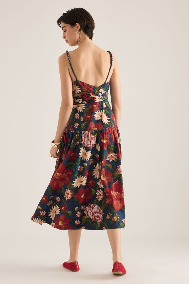 Barbour x Farm Rio Wild Flower Drop-Waist Midi Dress #1