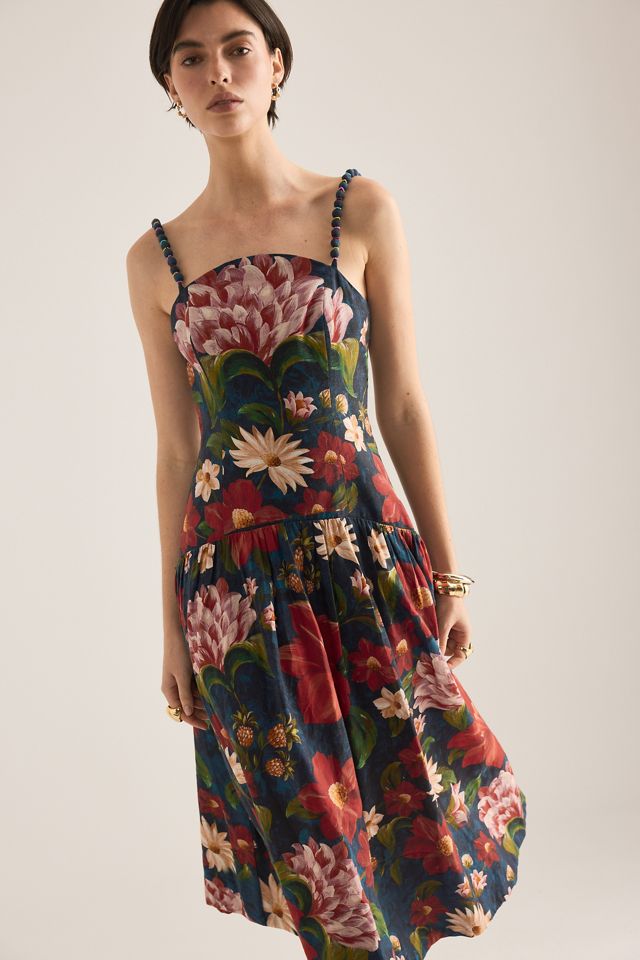 Barbour x Farm Rio Wild Flower Drop-Waist Midi Dress #2