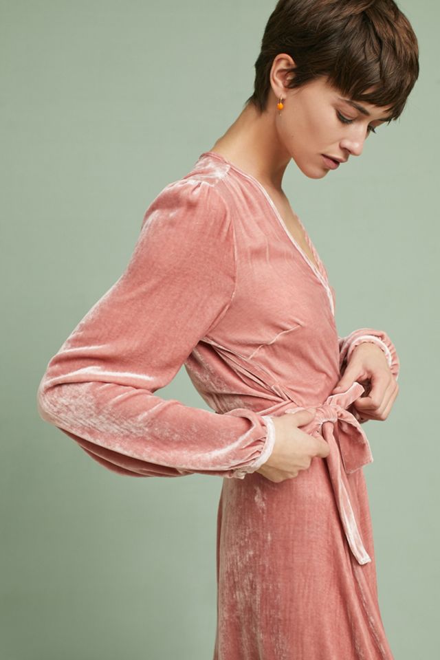 Yumi Kim Velvet Wrap Mini Dress #3