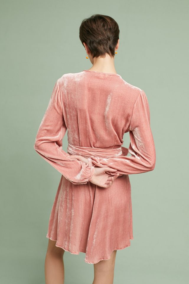 Yumi Kim Velvet Wrap Mini Dress #4