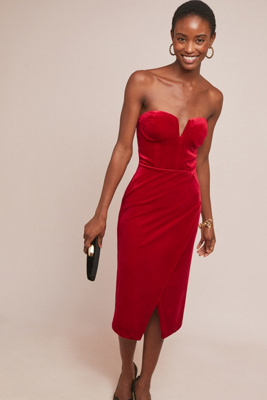 Yumi Kim Velvet Sweetheart Dress | Anthropologie