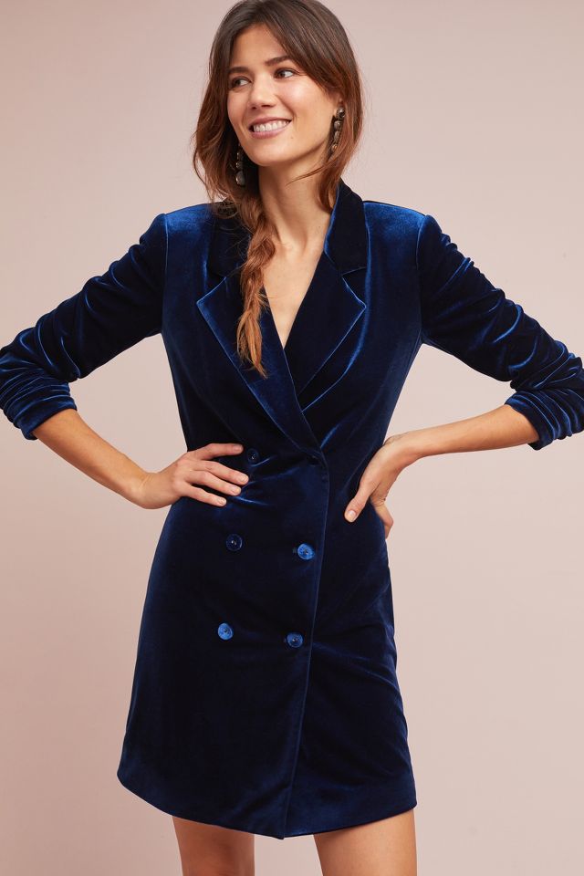 Yumi kim 2025 velvet blazer dress