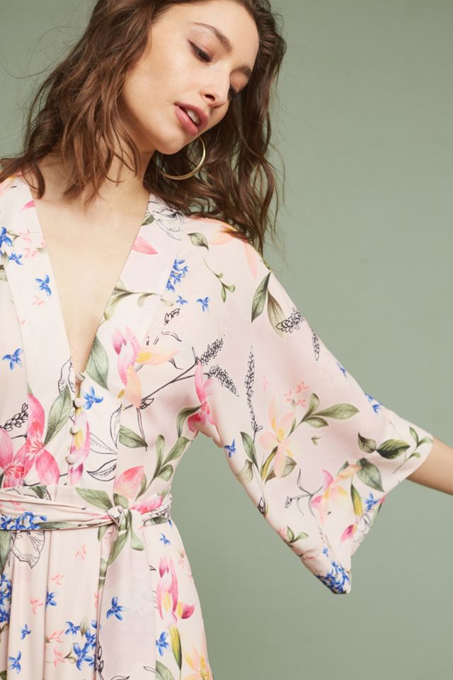 Floral Kimono Maxi Dress #2