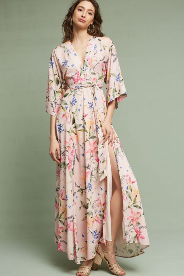 Floral Kimono Maxi Dress #3