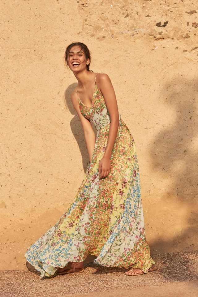 chinese dress ladies Song Of The Sky Plisse Maxi Dress Green main image 1