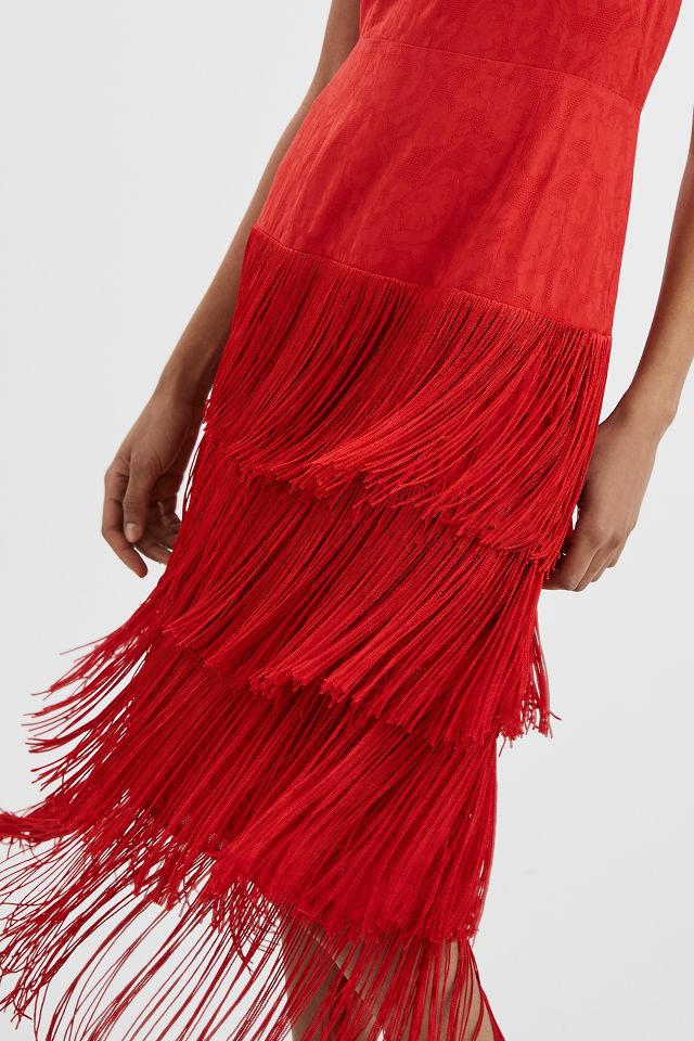 Anthropologie fringe clearance dress