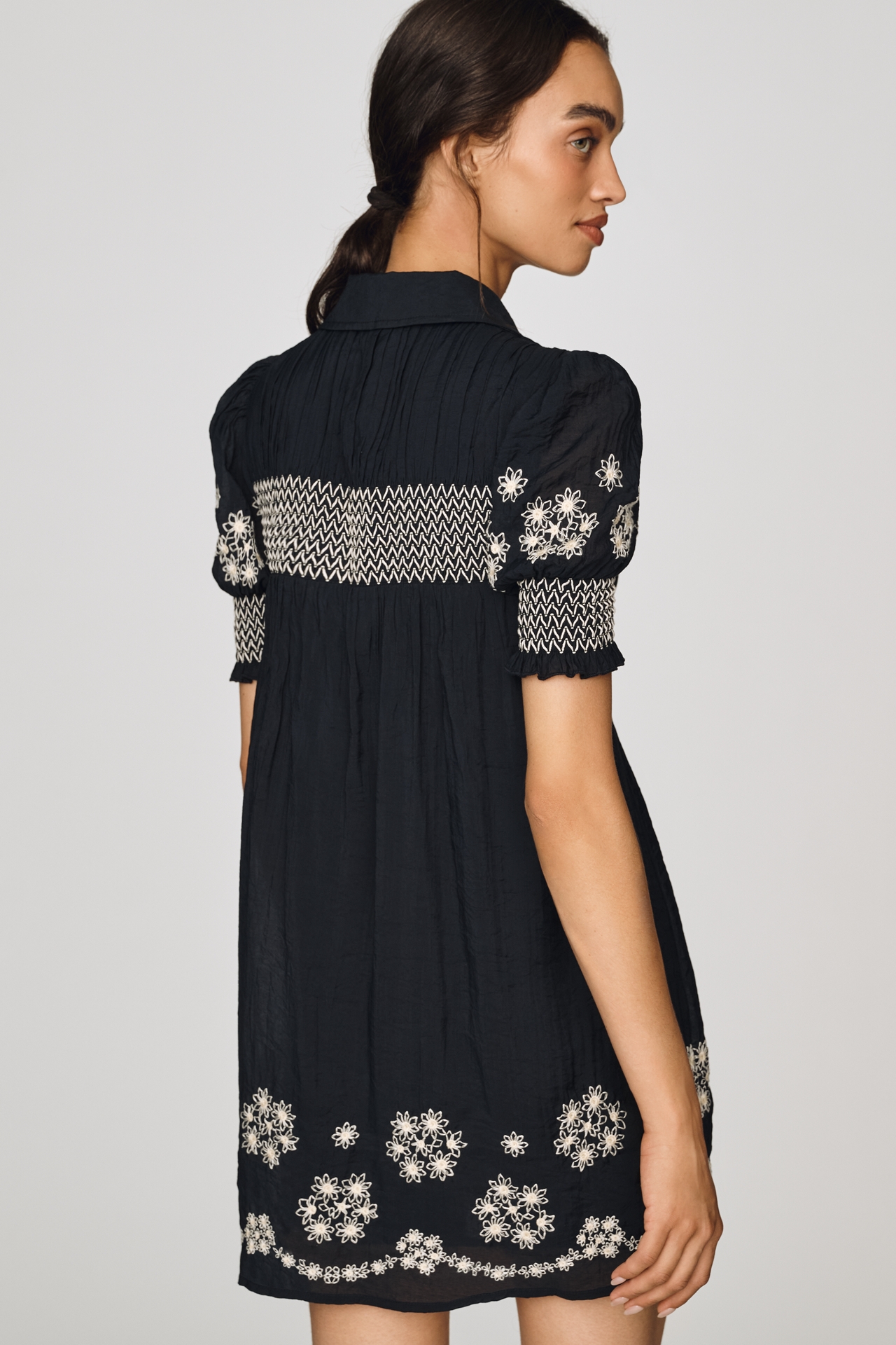 By Anthropologie Puff Sleeve Mini Dress