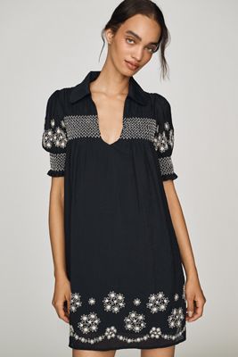 By Anthropologie Puff Sleeve Mini Dress